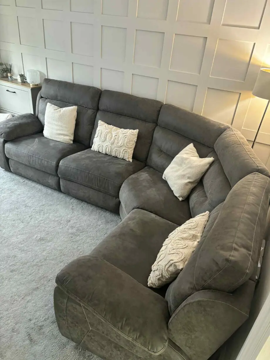 Grey SCS Alexander powered recliner corner sofa