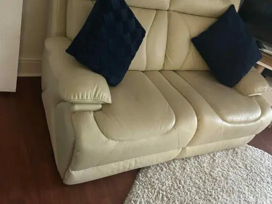 cream sofa and chair