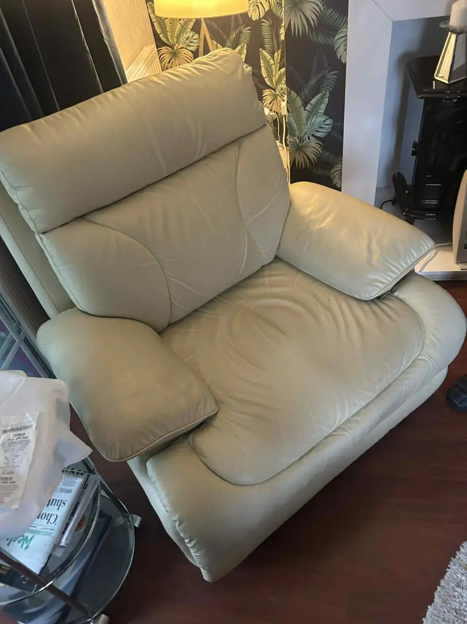 cream sofa and chair