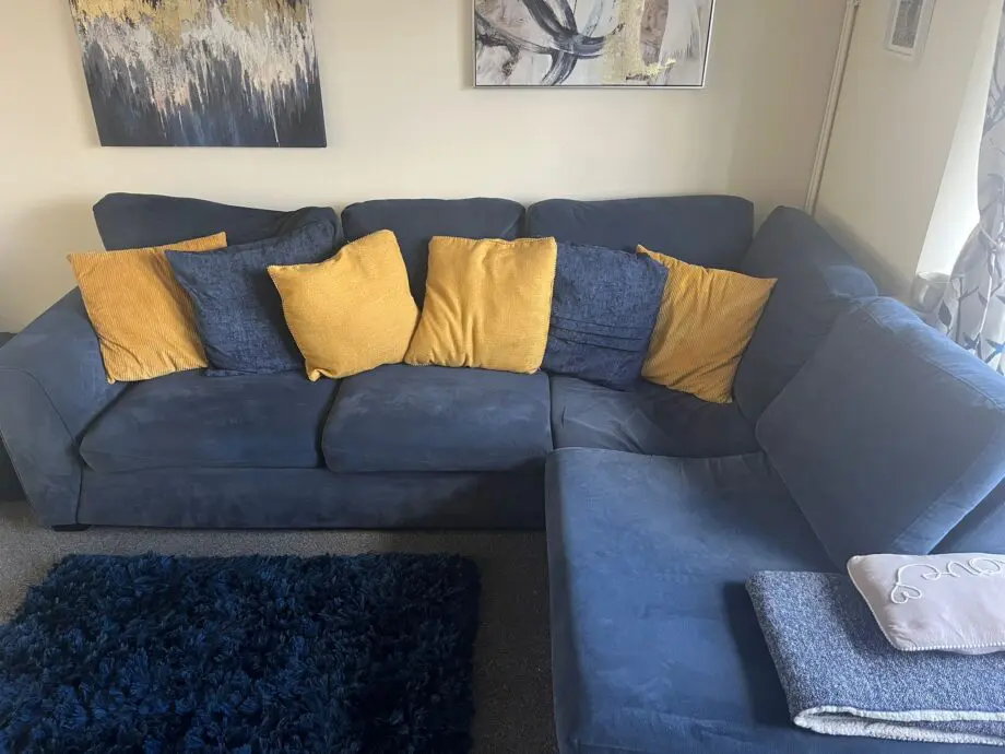 Blue orka corner sofa