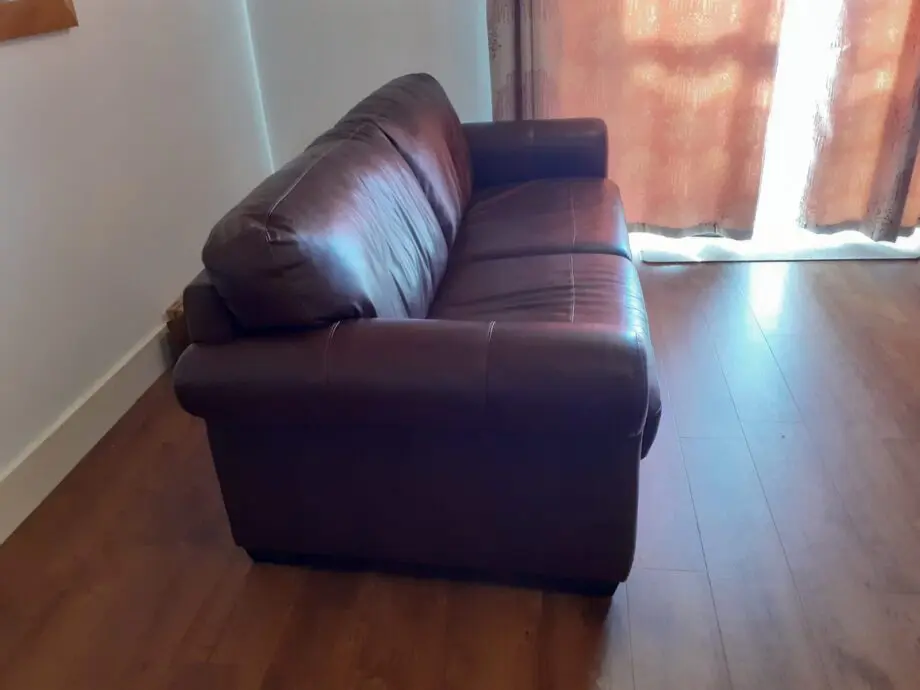Genuine Leather Sofa, arm chair & foot stool