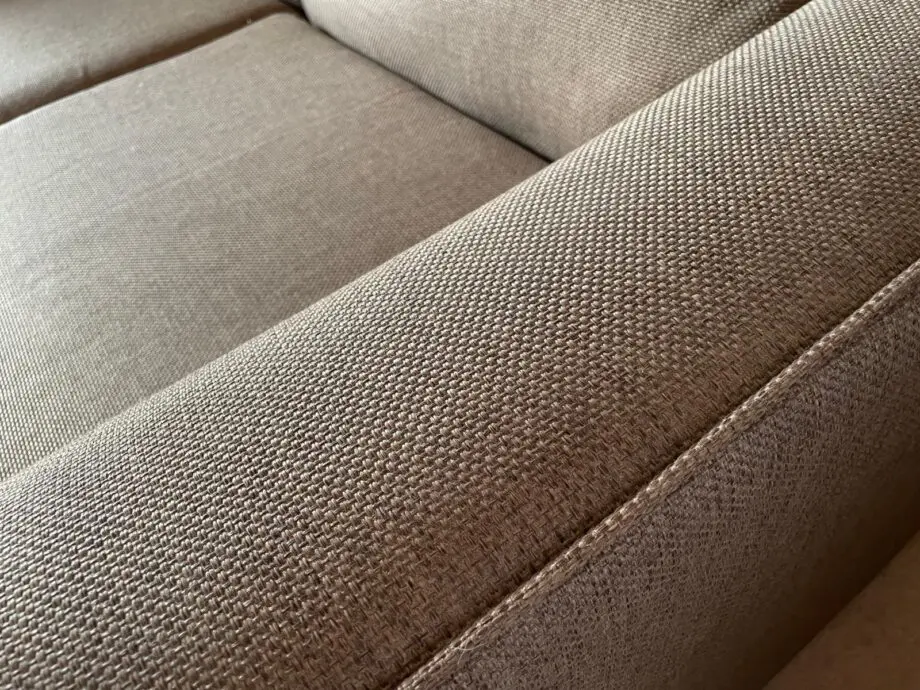 M&S Linen style brown Sofa with Armchair