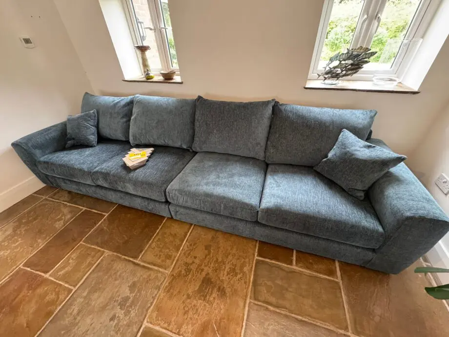 Blue 4 seater sofa from Loom Loft Preston