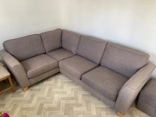 Sofology Slate/Graphite Corner Sofa, Chair & Footstool