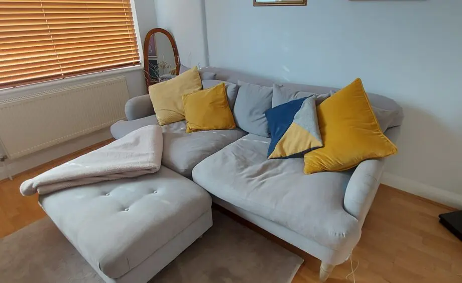 Loaf 3 seater sofa & footstool in dive grey