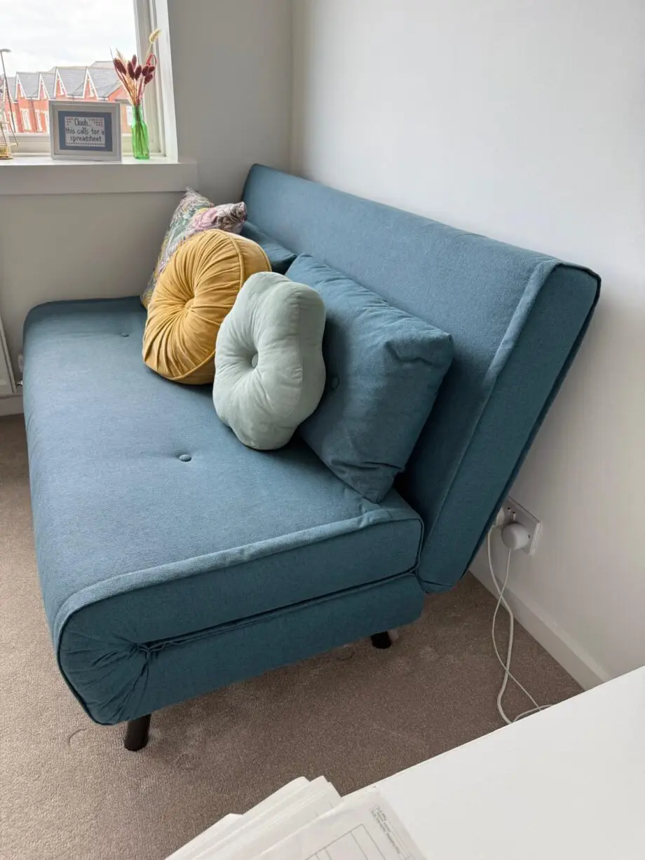 Made Haru sofa-bed, teal