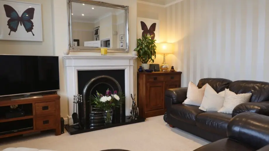 Stunning Brown Real Leather Two Seater Sofa