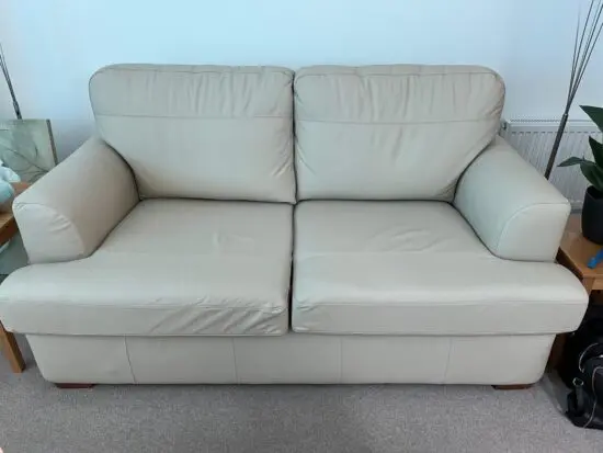 M&S two-seater leather sofas