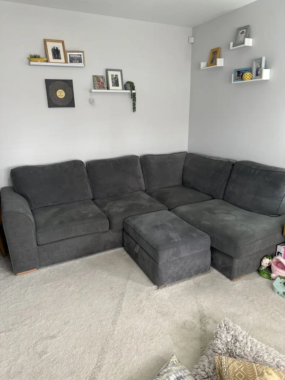 DFS Grey Zavier Corner Sofa