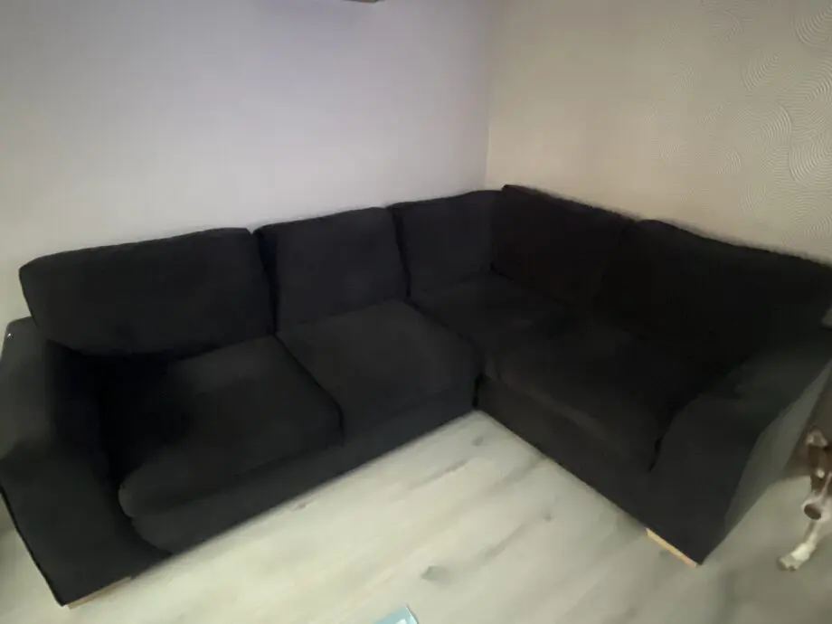 DFS Orka Black Corner Sofa