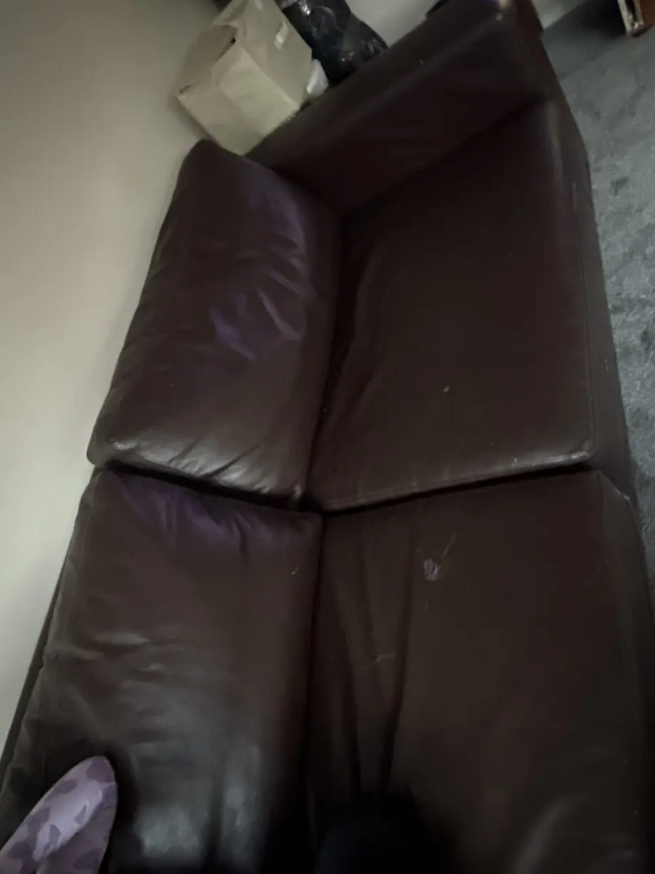 Brown original leather sofa