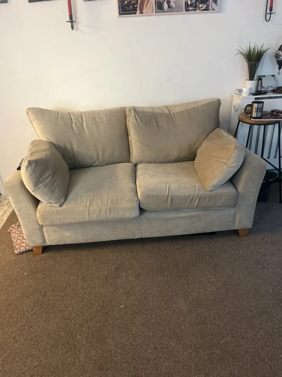 Comfortable begie two seater from next smoke free home