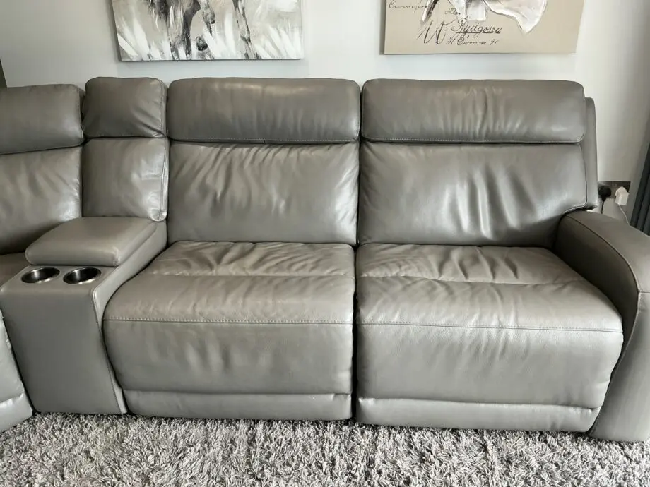 Costco Grey Leather Corner Sofa (Dec. 2022)