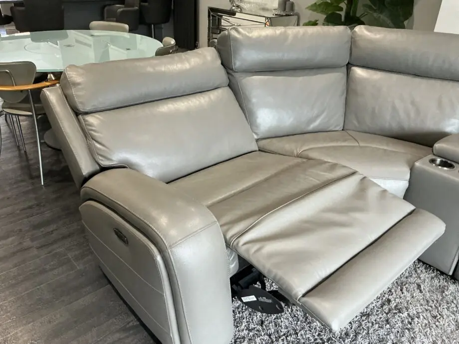 Costco Grey Leather Corner Sofa (Dec. 2022)
