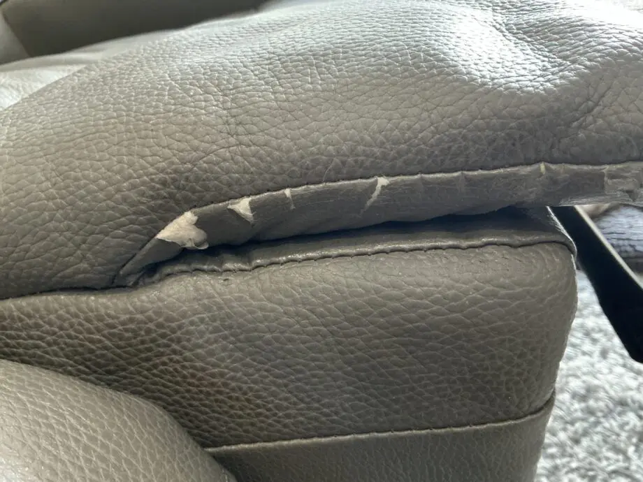 Costco Grey Leather Corner Sofa (Dec. 2022)