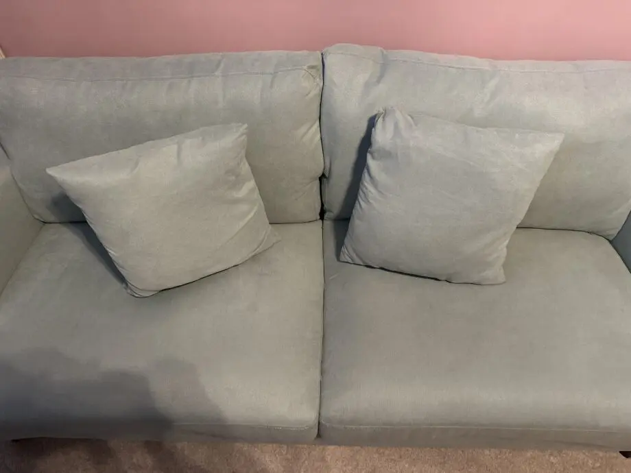 Daals Mint Green 3-Seater Mint Soft Brushed Sofa with Antique Brass Castor Legs