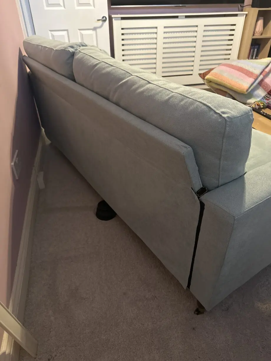 Daals Mint Green 3-Seater Mint Soft Brushed Sofa with Antique Brass Castor Legs