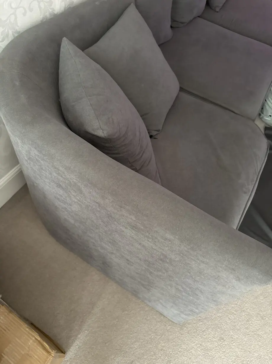 Grey U shaped sofa