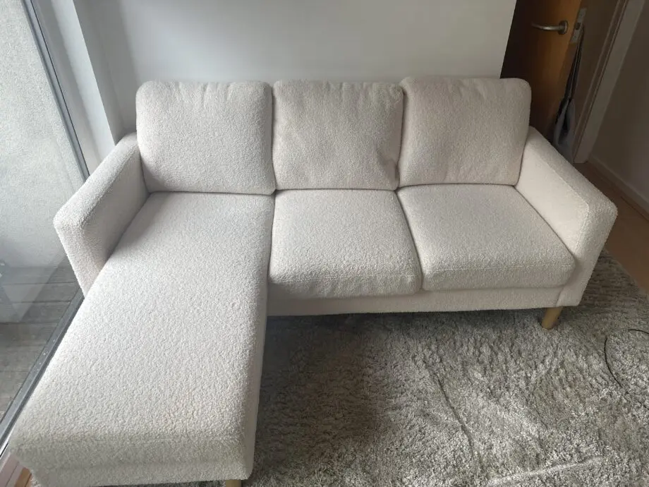 Jacob Sherpa Reversible Compact Corner Chaise Sofa