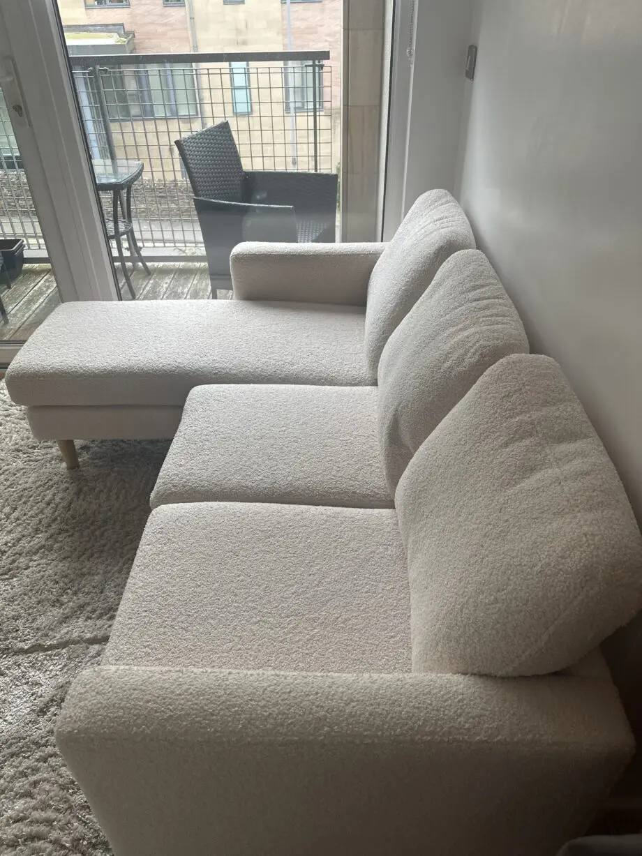 Jacob Sherpa Reversible Compact Corner Chaise Sofa