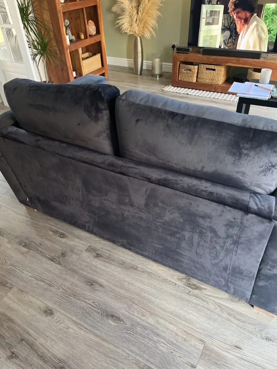 Navy velvet Marks and Spencer’s 2 seater sofa