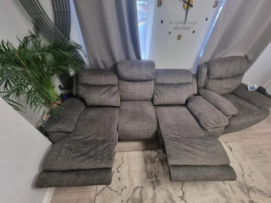Goodwood 3-Seater Electric Recliner Sofa (Plush Charcoal Fabric)