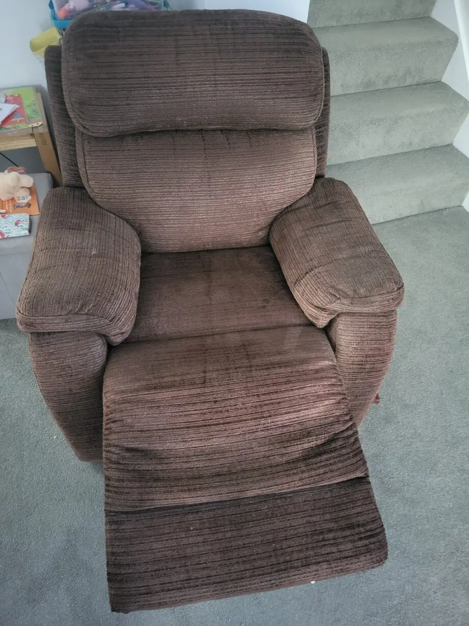 Dfs brown electric recliner armchair