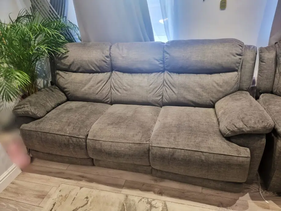 Goodwood 3-Seater Electric Recliner Sofa (Plush Charcoal Fabric)