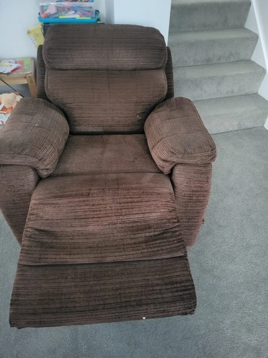 Dfs brown electric recliner armchair