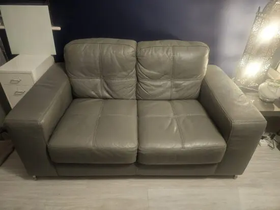 Sofaworks 2-Seater & Armchair Genuine Leather Daytona Sofa Set – Torello Grey