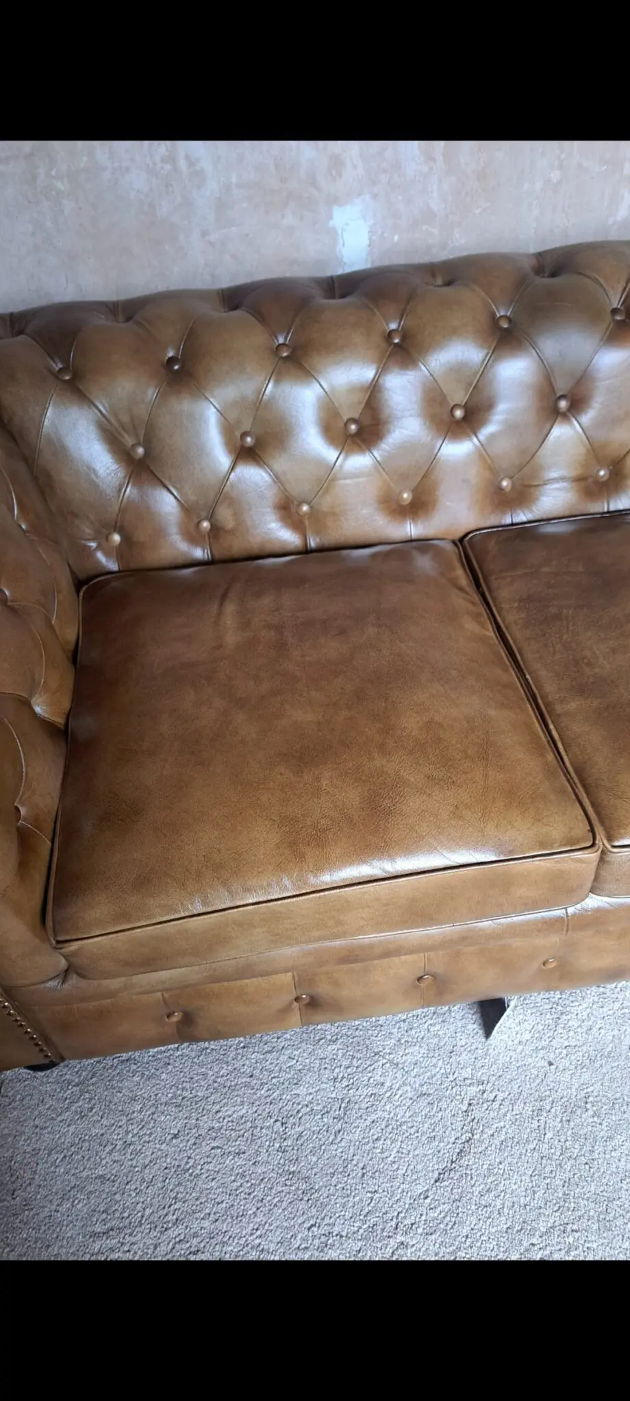 Corndell andreas leather 2 seater sofa