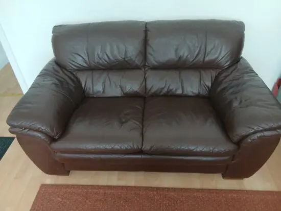 DFS 2 seater leather sofa