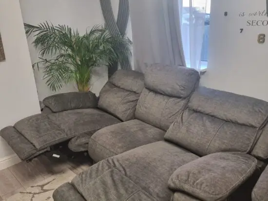 Goodwood 3-Seater Electric Recliner Sofa (Plush Charcoal Fabric)