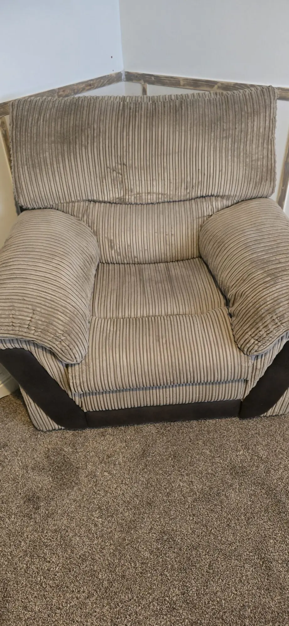 DFS jumbo cord sofa