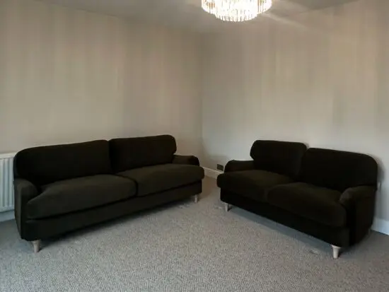 Daphnis Seaweed Velvet Sofa, 3-Seater