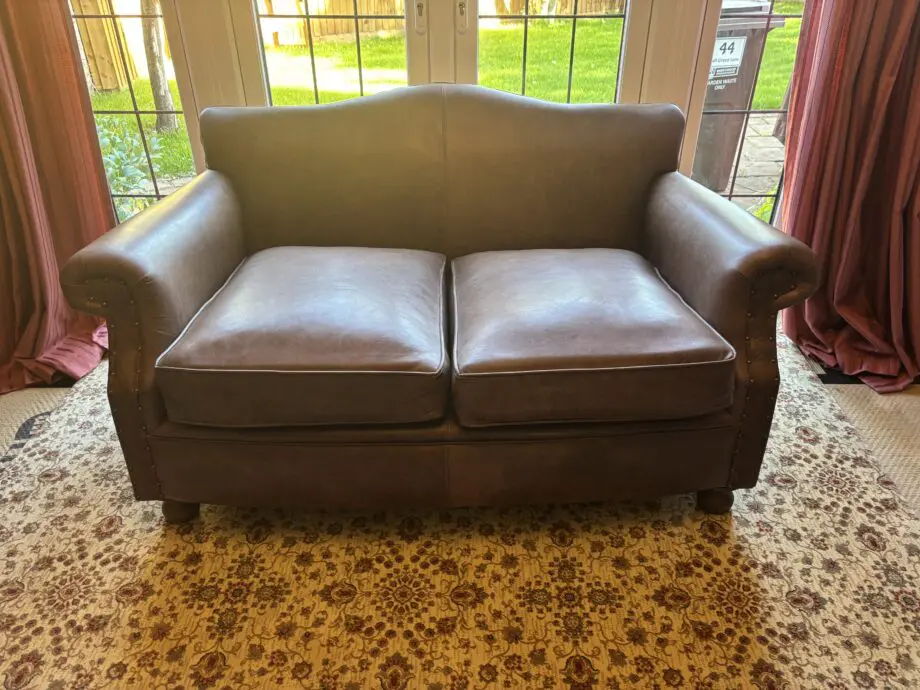 Old Boot Eva leather 2-seater sofa,
