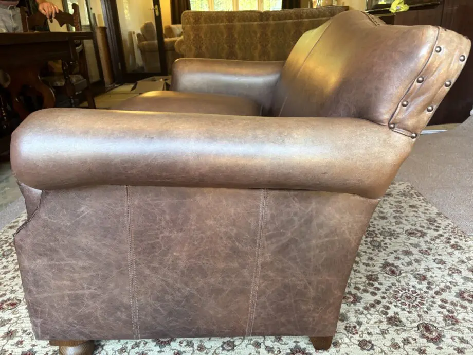 Old Boot Eva leather 2-seater sofa,