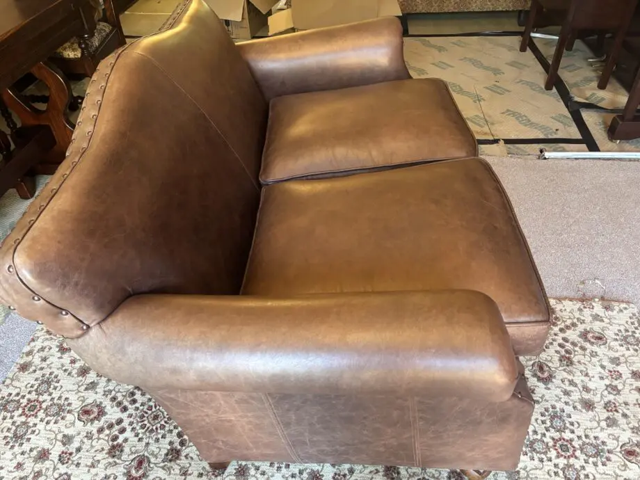 Old Boot Eva leather 2-seater sofa,