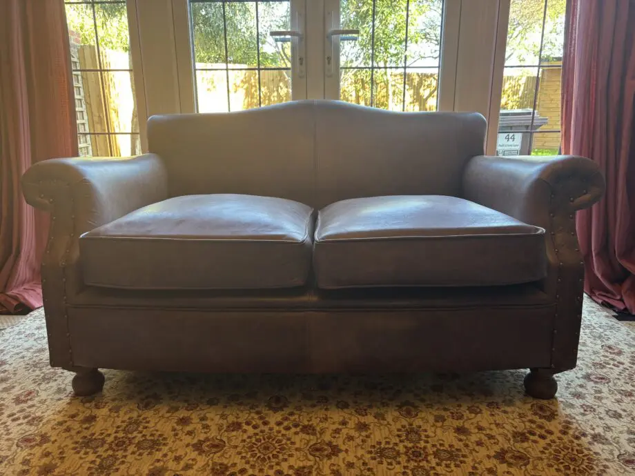 Old Boot Eva leather 2-seater sofa,