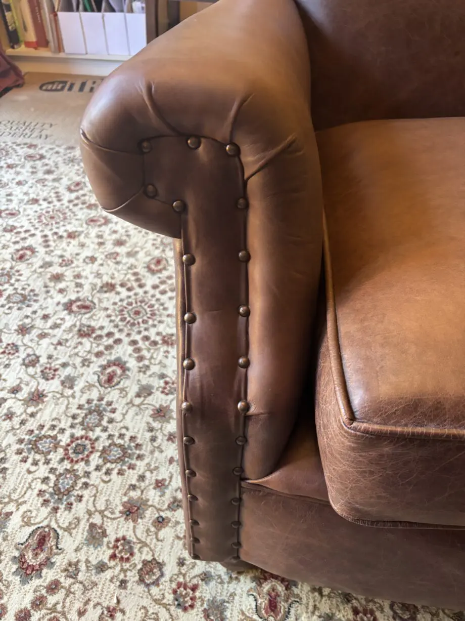 Old Boot Eva leather 2-seater sofa,