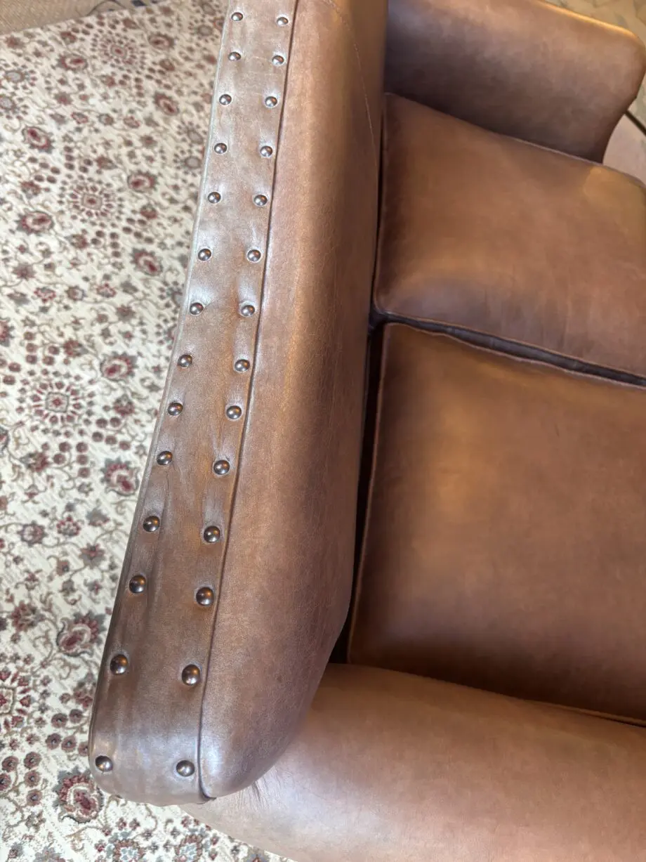 Old Boot Eva leather 2-seater sofa,