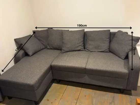 Grey corner sofa