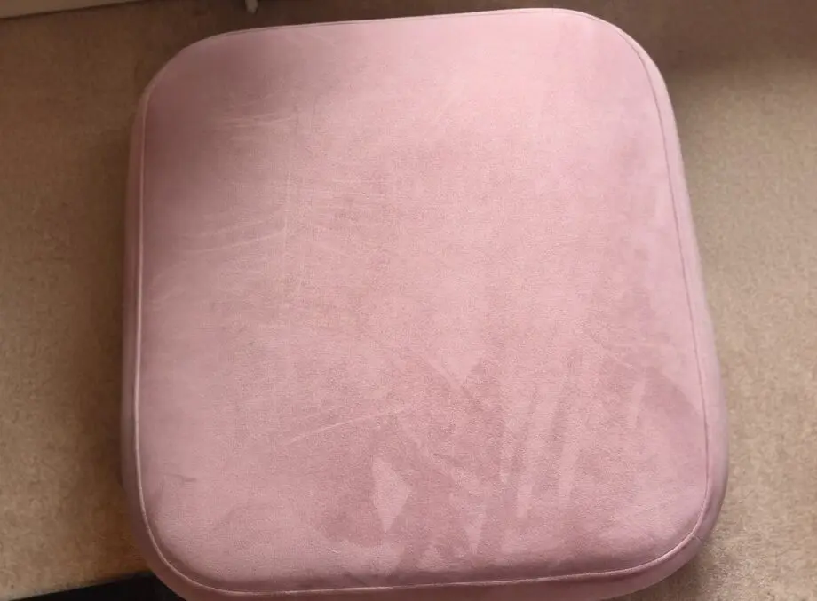 DFS Mauve Velvet Darcy footstool