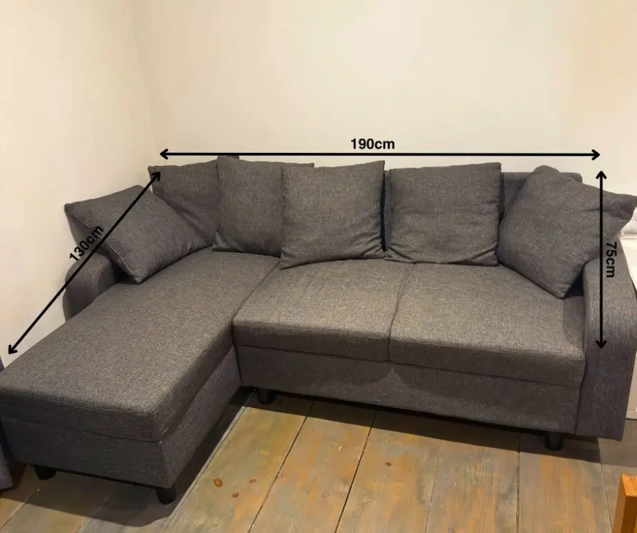 Grey corner sofa
