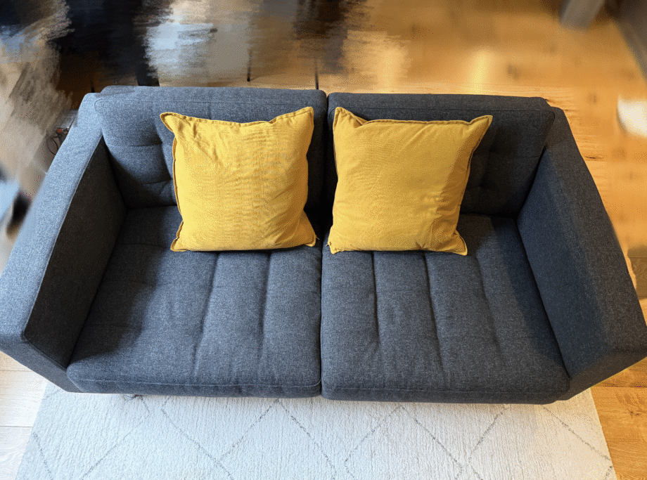 Ikea dark navy blue good condition 2 seater sofa