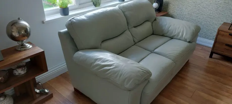 2 x DFS Dazzle Silver Grey 2 Seater Sofas c/w Dazzle Storage Pouffe