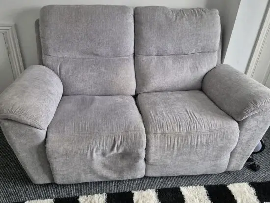 Light Grey 2 Seater Electric Recliner Sofa