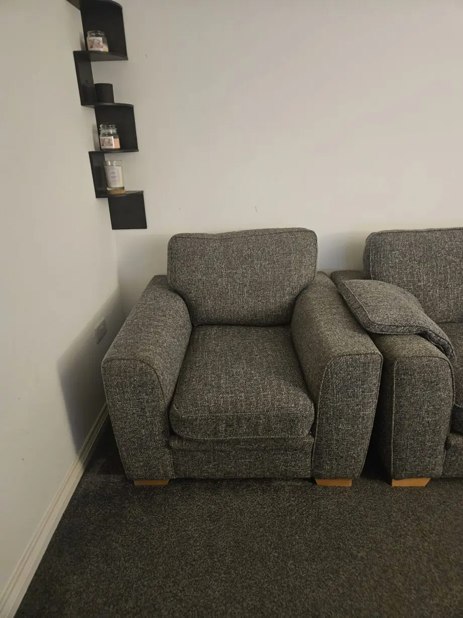 Matching 2 seater sofa with arm chair