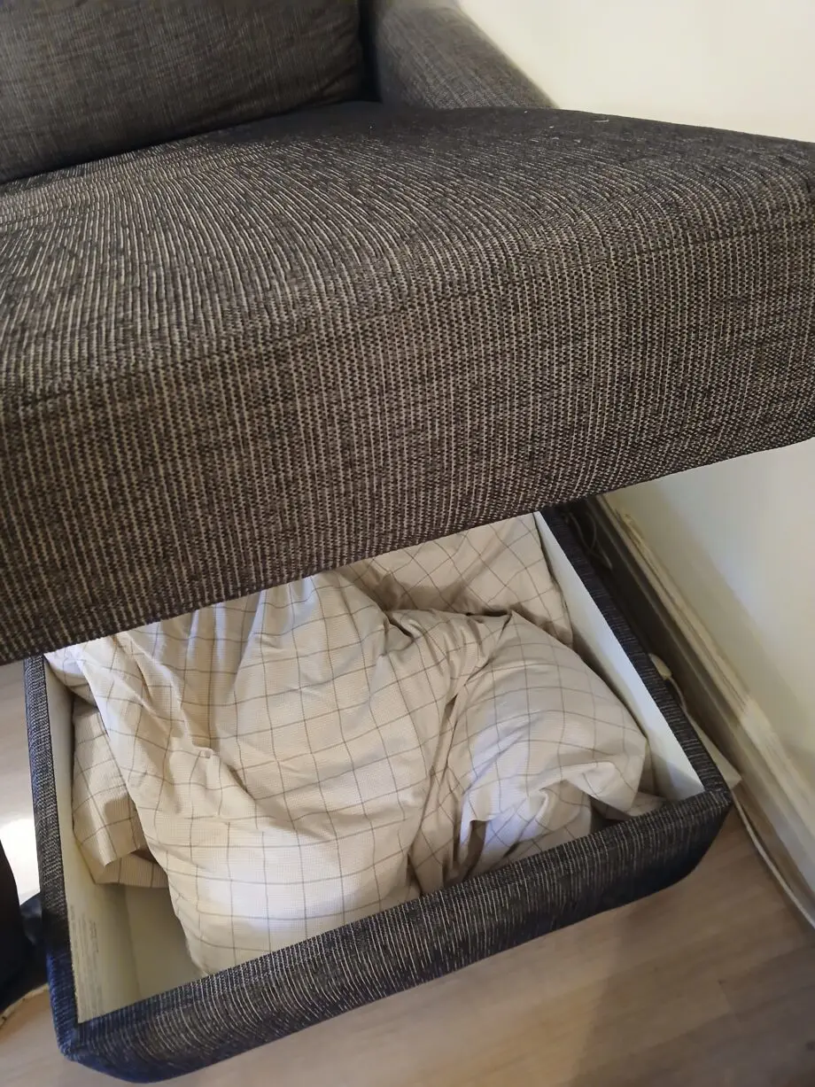 John Lewis Grey L shaped 3 seater bed settee