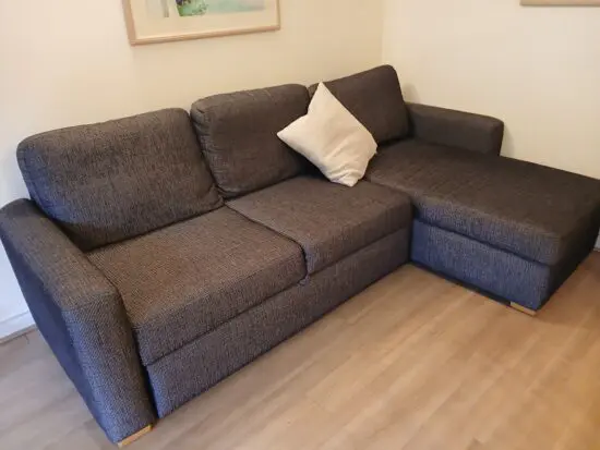 John Lewis Grey L shaped 3 seater bed settee